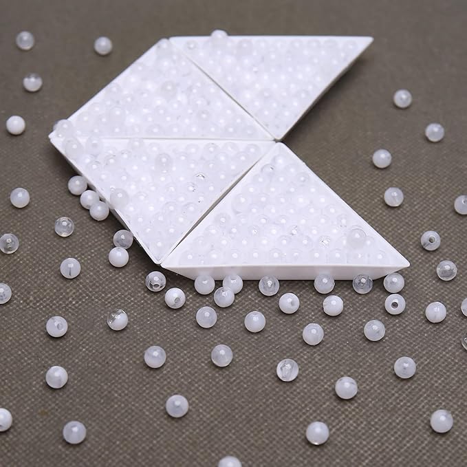 bonny boxx 1000pcs 6mm white jade round beads, smooth acrylic balls, plastic resin gumball bubblegum chunky beads for necklace & bracelet making, crafting supplies