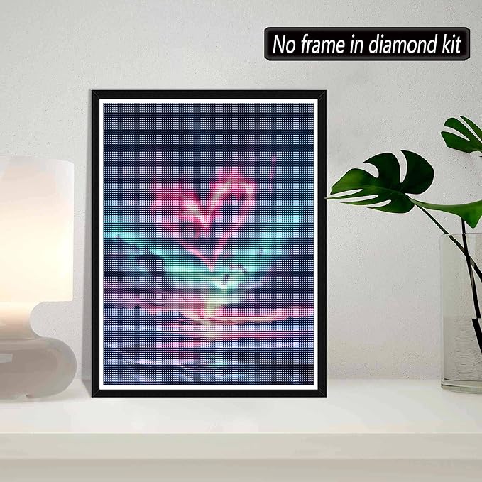 SKRYUIE 5D Diamond Painting Kits Love - DIY Diamond Art Kits for Adults Landscape, Full Round Drill - Crystal Embroidery Cross Stitch - Craft for Wall & Office Decor - 12x16 Inch e3