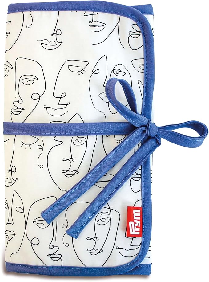 Prym Needle & Crochet Hook Roll-Up Storage Case, Artistic Faces