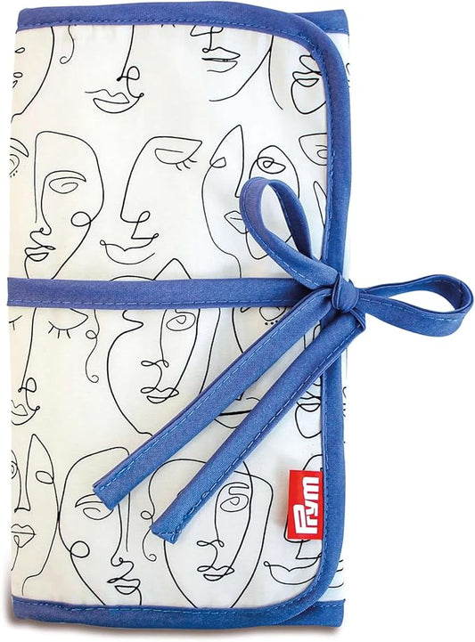 Prym Needle & Crochet Hook Roll-Up Storage Case, Artistic Faces