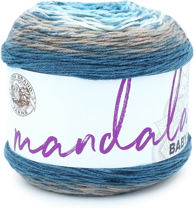 Lion Brand Yarn (1 Skein) Mandala Baby Yarn, Wishing Well, 1770 Foot (Pack of 1)