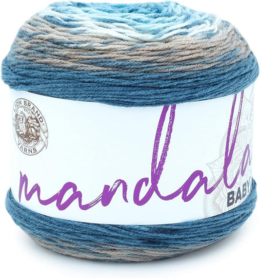 Lion Brand Yarn (1 Skein) Mandala Baby Yarn, Wishing Well, 1770 Foot (Pack of 1)