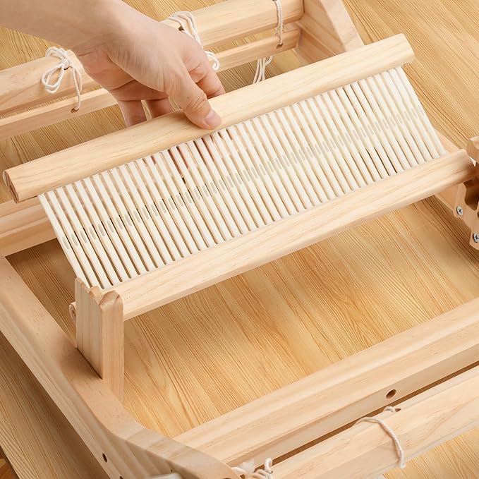 WILLOWDALE 3pcs Weaving Heddle Shed Stick for Weaving Loom Kit, 16 Inches Heddle with 60/80/100 Sticks, Weaving Tool Frame Loom Accessories Arts & Crafts Supplies