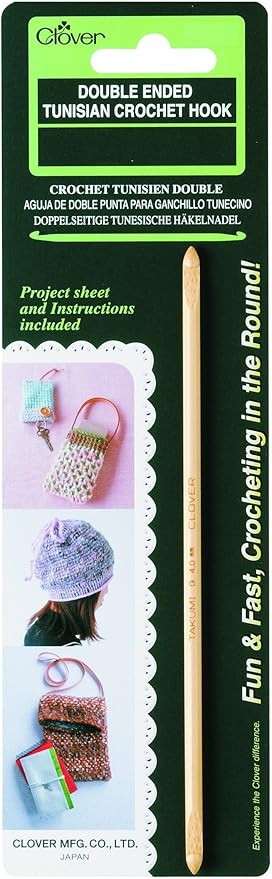 Clover 1308/J Double Ended Tunisian Crochet Hook-J/6mm