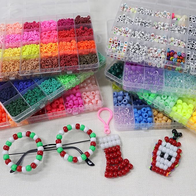 JULIMAIDONG 11500Pcs Pony Beads, Beads for Bracelets Making, Multi-Colored Hair Bead for Hair Braids, 144 Colors Kandi Friendship Bracelet Bead Jewelry Making Kits for Craft (144Color)