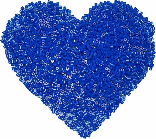 yowamho 6000 pcs beads fuse beads - 5mm deep blue melting beads for crafts, hama beads bulk refill kit.