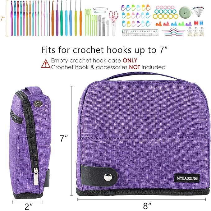 Crochet Hook Case - Stand Up Organizer - Unique Design - Knitting & Crochet Supplies Holder