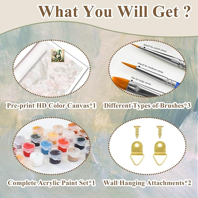 HMZephitiquc Easter Paint by Numbers Kit for Adults, Gnome Paint by Number for Adults, Painting by Numbers, Easy Acrylic Oil DIY Crafts for Gift Home Decor 16x16 in