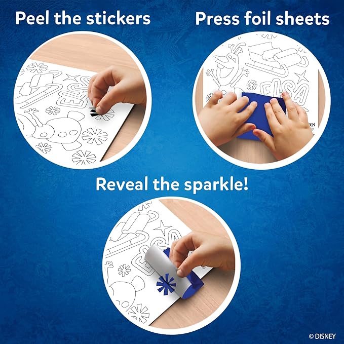 skillmatics foil fun - disney frozen, mess-free art, craft kits & supplies, diy creative activity, travel toys, valentine’s day gifts for fans of elsa, anna, olaff, girls, boys, ages 4, 5, 6, 7, 8, 9