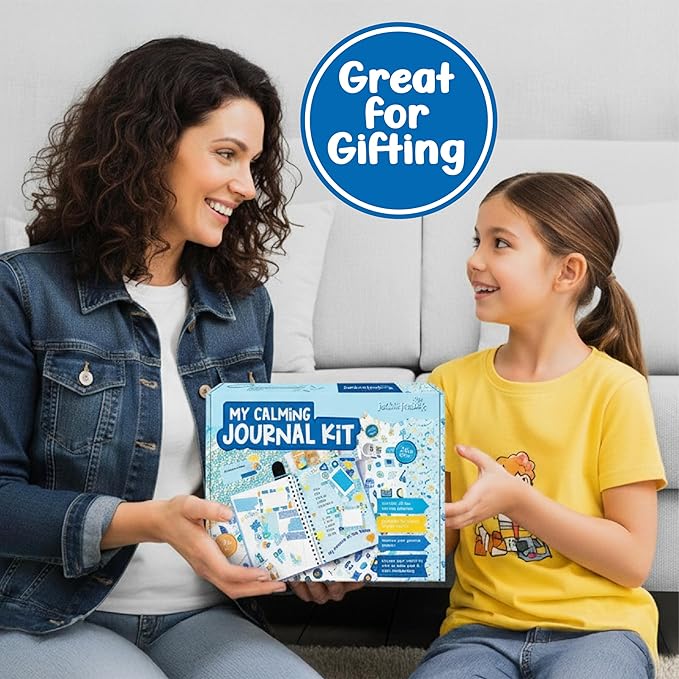 jackinthebox Calming Journal Kit for Girls Ages 8–12, 242 pcs, Scrapbooking Journal Set for Teen & Tween Girls, 10 Fun Gratitude Exercises, Journal Art & Craft Kit, Easter Gift for Girls 8 9 10 11 12