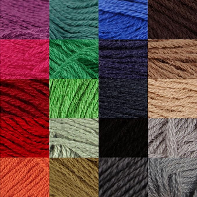 JubileeYarn Baby Soft Bamboo Cotton Yarn - 50g/Skein - Dark Assortment - 20 Skeins