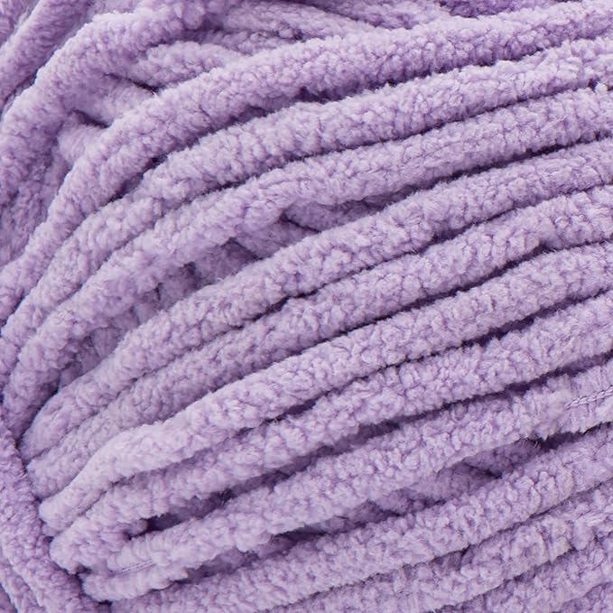 Bernat BABY BLANKET BB Baby Lilac Yarn - 1 Pack of 10.5oz/300g - Polyester - #6 Super Bulky - 220 Yards - Knitting/Crochet