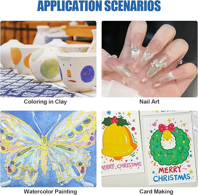 Mini Forestry Shifting Watercolor Painting Set, 40 Color Shifting Watercolor Paints, Shimmer Metallic & Glitter Watercolor Paints, Rococo & DunHuang Style