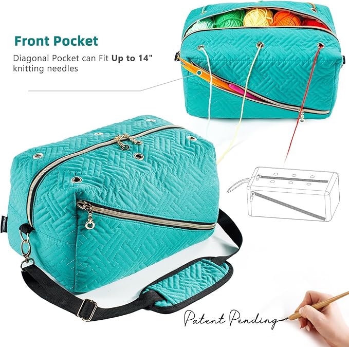 Crochet Bag Organizer - Knitting & Crocheting Yarn Storage - Yarn Holder for Accessories, Gifts