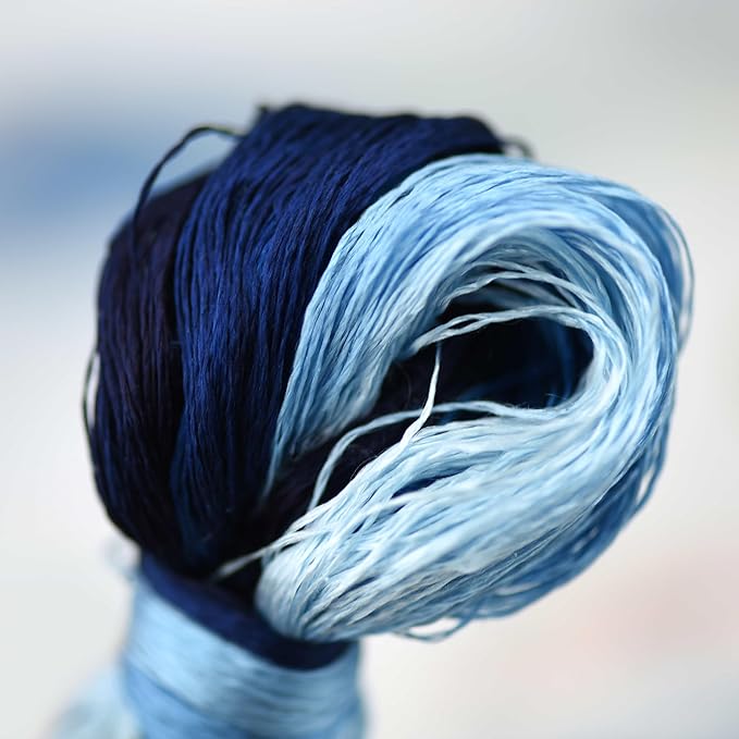 Natural 100% Silk Thread, Handmade Embroidery Thread Silk Floss 10 Colors 110m Each (56)