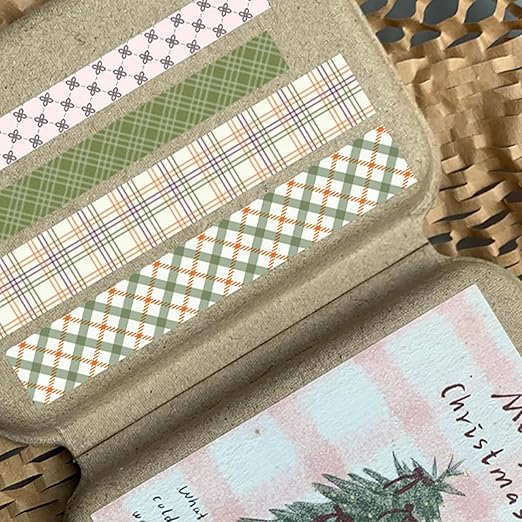 42 Rolls Vintage Stripe Washi Tape Set，Decorative Tape for Scrapbooking, Journaling, Bullet Journals, DIY Crafts, and Gift Wrapping