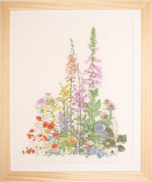 Thea Gouverneur - Counted Cross Stitch Kit - American Wildflowers - Aida - 16 Count - Embroidery Kits for Adults - Crafts - DMC Embroidery Threads and Other Cross Stitch Supplies Included - 554A