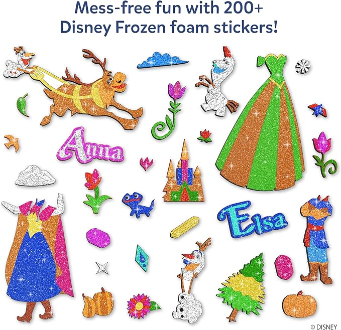 skillmatics foil fun - disney frozen, mess-free art, craft kits & supplies, diy creative activity, travel toys, valentine’s day gifts for fans of elsa, anna, olaff, girls, boys, ages 4, 5, 6, 7, 8, 9