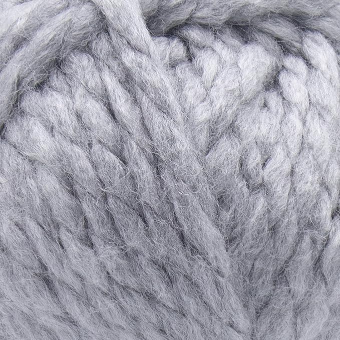 Estako Cozy Thick & Quick Yarn 20% Wool 80% Acrylic Soft Super Bulky Weight #6 Knitting and Crocheting Yarn (4 x 3.52 Oz) / (4 x 65 Yrds) (59055-Grey)