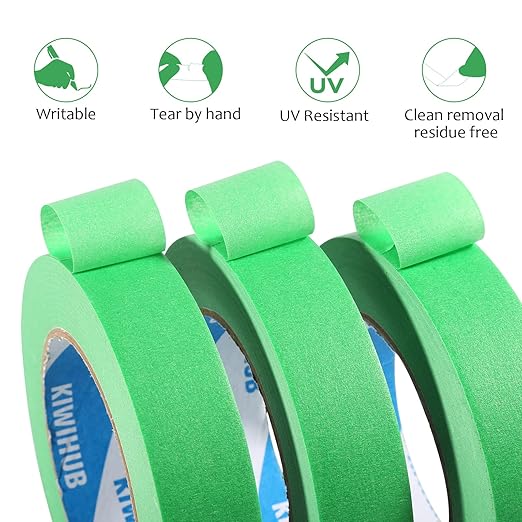 Green Painters Tape,2 inch x 60 Yards - Medium Adhesive Masking Tape for Painting,Labeling,DIY Crafting,Decoration and School Projects