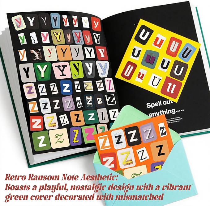 1500Pcs Letter Stickers for Scrapbooking,Ransom Note Sticker Book, Junk Journal, Journaling, DIY Crafts - Sticker Letters for Scrapbook Supplies, Junk Journal Supplies, Journaling Supplies