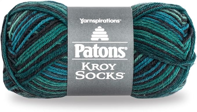 Patons Kroy Socks Yarn - (1) Gauge - 1.75 oz - Turquoise - For Crochet, Knitting & Crafting