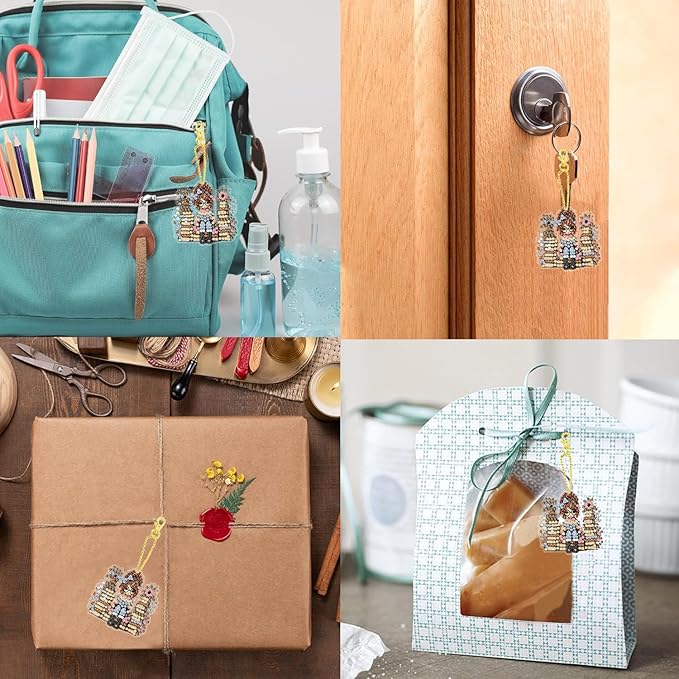 Masendp Girls' Book Diamond Painting Hanging Decoration Kit, DIY Special-Shaped Rhinestone Window Hanging Kit, Suitable for Home and Garden Wall Decoration Gifts