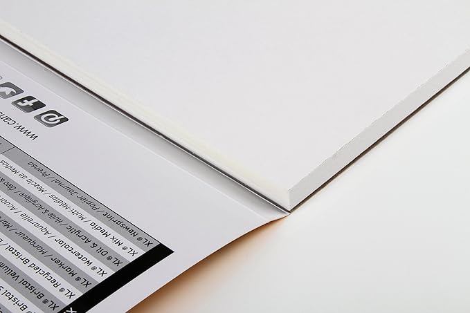 Canson XL Series Bristol Paper, Vellum, Foldover Pad, 11x17 inches, 25 Sheets (100lb/260g) - Artist Paper for Adults and Students - Charcoal, Pen and Ink, Marker, and Pastel