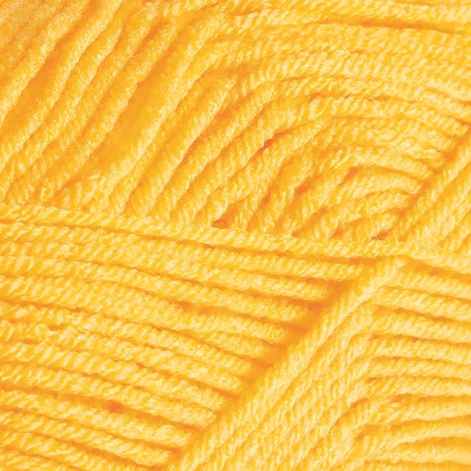 Knit Picks Brava Yellow 100% Acrylic Worsted Weight Soft Yarn for Knitting, Crocheting, Knitting Machine use, Medium Weight 4 Yarn for Washable Projects (Canary)
