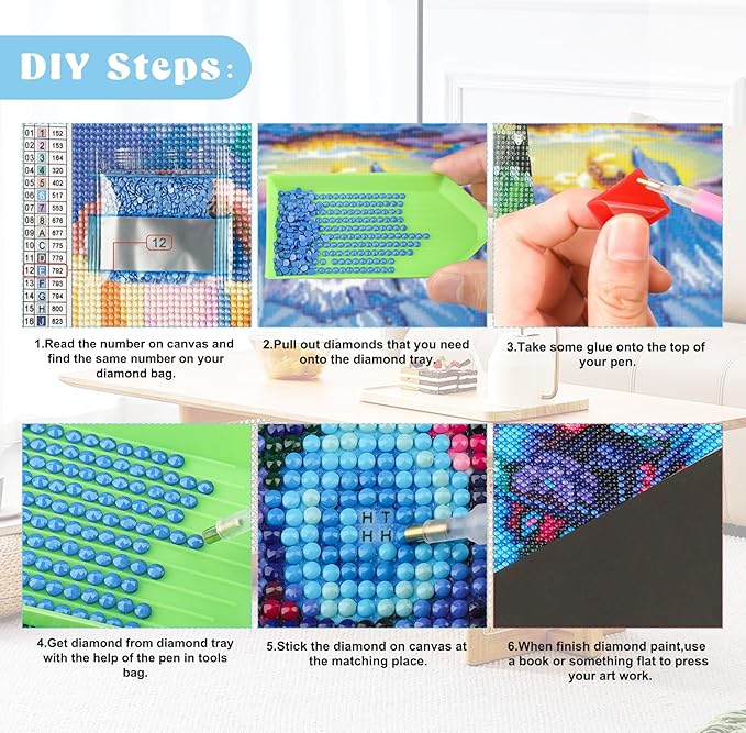 QENSPE Diamond Painting Art Kits for Adults, DIY City View Full Drill Diamond Art for Beginners, 5D Red Tram Round Diamond Dots Paintings Gem Art Crafts for Home Wall Decor Gifts 30x40cm