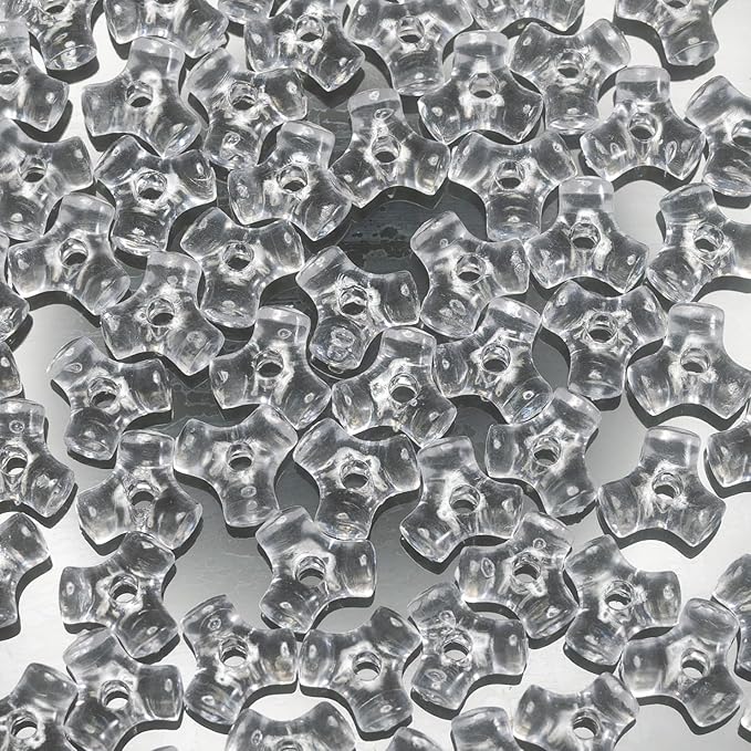 1300 Pcs Acrylic 10mm Plastic 3-Sided Kandi Tri Beads Tri-Shaped Beads Bone Beads Bulk for Wreath Candy Cane Rainbow Holiday Tree Decorations Bead Ornament Jewelry Making Kit