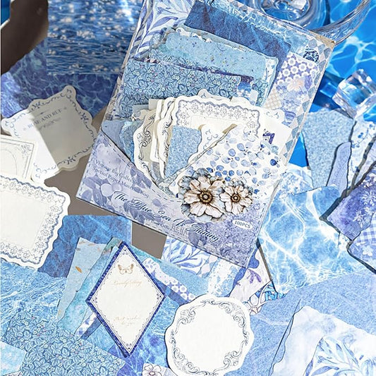 100 Sheets Vintage Scrapbook Papers Journaling Scrapbooking Supplies Kit junk journal supplies Decorative Craft Paper for Planner, Collage Paper Embellishment