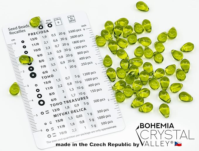 Czech 50-Piece Glass Beads, 6x9mm, Teardrop Olive Green