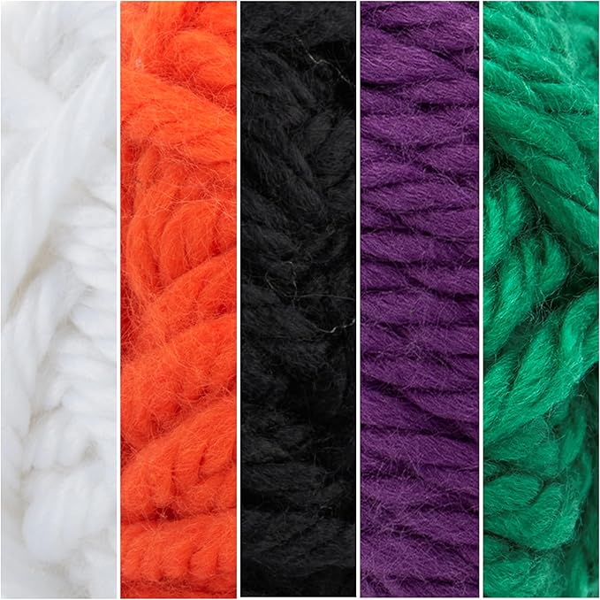 Lion Brand Yarn, Hometown Super Bulky Yarn, Modern Halloween Pack, 15 Skeins