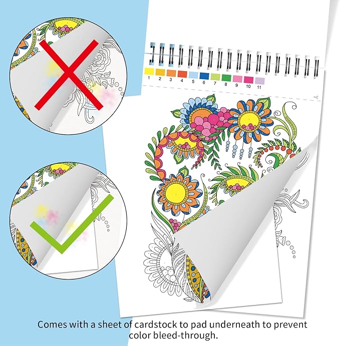 Kalysky Relaxation Adult Coloring Books - Color by Numbers,3 Coloring Books for Adult or Women,Theme - Flower,Butterfly,Animal
