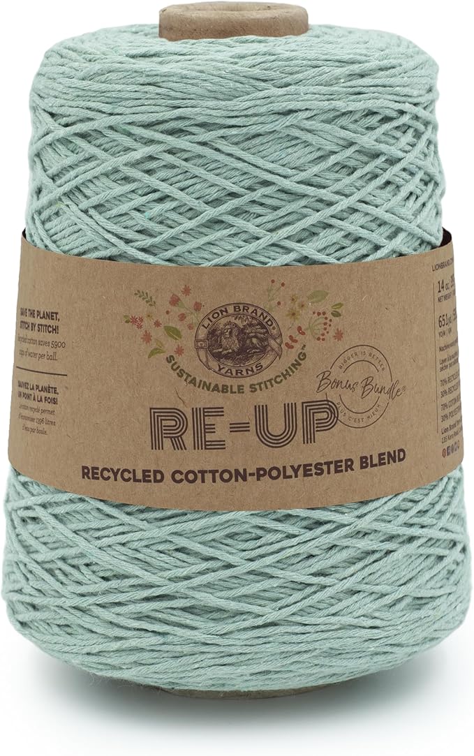 Lion Brand Yarn Re-Up Yarn Bonus Bundle, Surf Spray