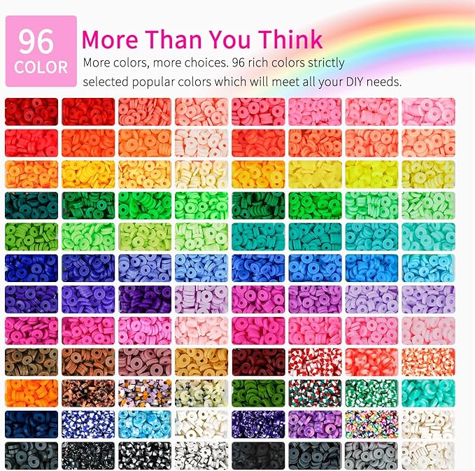Friendship Bracelet Making Kit 96 Colors, 900pcs Letter Beads, 100pcs Number Bead, Gold Silver Spacer Charms for Concert Bracelets Jewelry Craft