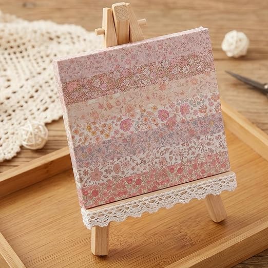 8 Rolls Flowers Arts Adhesive Tapes,Sakura Washi Tape Charming Vintage Washi Tape Set Thin Retro Decorative Masking Tapes for Journals Scrapbooking DIY Crafts Planners Gift Wrapping(Floral)