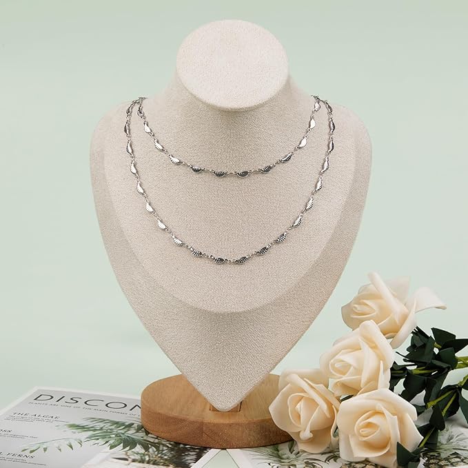 YOUBEIYEE 4 Meters Leaf Shape Jewelry Chains Bulk Stainless Steel Chain for Jewelry Making Women Necklace DIY Jewelry Supplies Findings