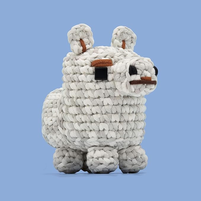 The Woobles Minecraft Crochet Kit – Beginner Crochet Kit for Adults and Young crafters, Easy Knitting Kit with Woobles Yarn, DIY Crafts, Crochet Animals, Minecrafts, Gift for Gamers & Crafters (Llama)