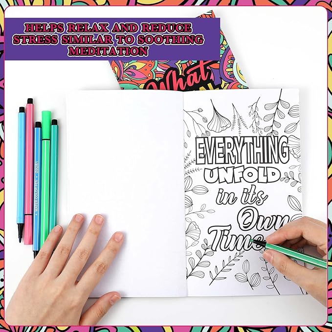 Tenceur 12 Pcs Social Worker Coloring Books Appreciation Gifts for Adult Social Worker Month DIY Art Stress Relief Relaxation Drawing Book Inspirational Patterns Bsw MSW DSW LCSW Office Supplies