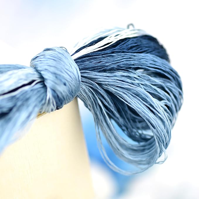 Natural Silk Thread for Hand Embroidery, Premium Handmade Embroidery Silk Floss, 8 Assorted Colors, 110m Each, Perfect for Cross Stitch & Needlework Projects（13）