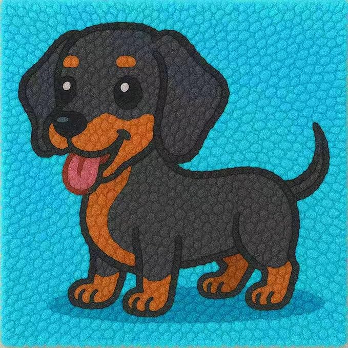 Latch Hook Kits for Kids Adults DIY Rug Tapestry Kits with Printed Canvas Embroidery Kits Festival Christmas Gifts Home Decoration (Dog)