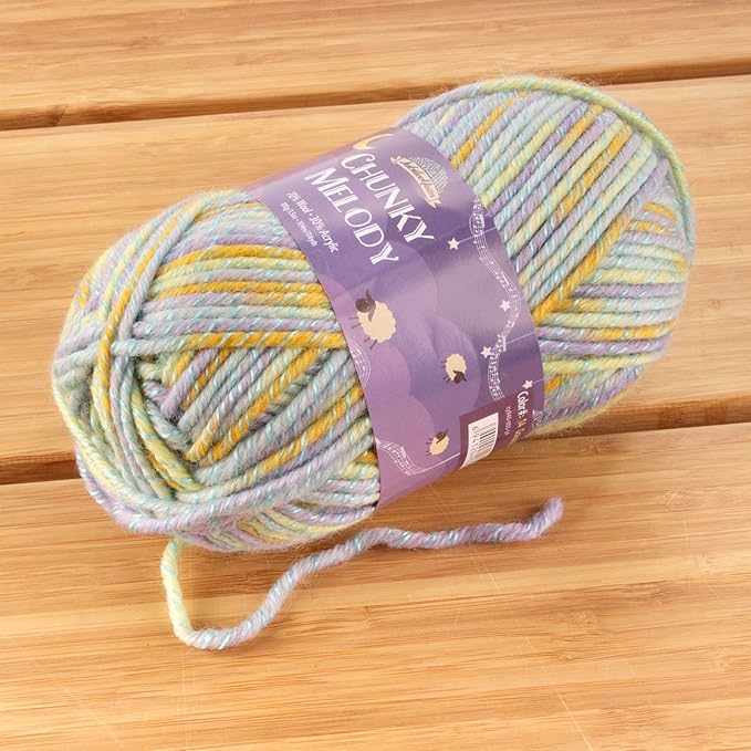 JubileeYarn Chunky Melody Yarn - 100g/Skein Bulky Wool Blend - Galapagos - 4 Skeins