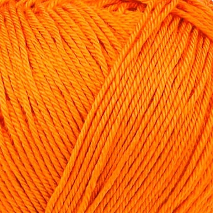 Silky Touch Acrylic Yarn - Soft Sport Weight Yarn for Crochet & Knitting - 100g / 383yds - 100% Microfiber Acrylic - Lightweight Fine Smooth Yarn(Orange - Orange, 1 Skein)
