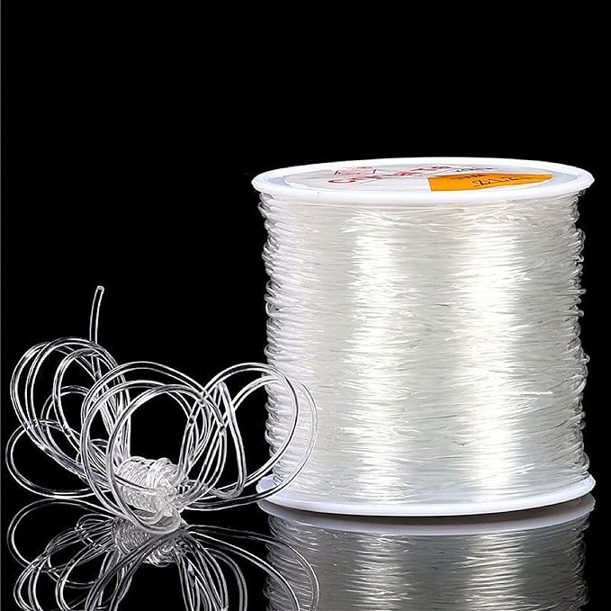 Elastic Bracelet String Cord Stretch Bead Cord for Jewelry Making and Bracelet Making Kits Transparent Stretchy String for Bracelets (Transparent 230ft/70M(0.7mm))