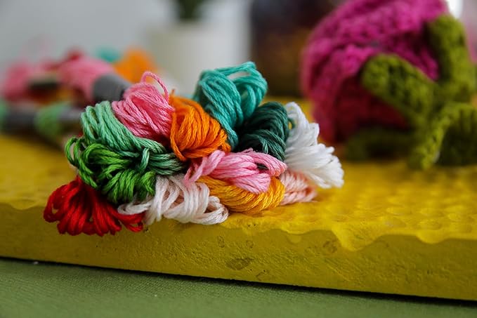 Pack of 50 Popular Colours Premium Embroidery Thread | 100% Egyptian Cotton Premium Skeins | Cross Stitch Embroidery Floss | Oeko TEX Certified| (12, Blush Garden)