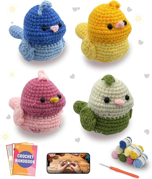 PAITIN Crochet Kit for Beginners – DIY Crochet Craft Project, Easy Handmade Yarn Art Kit for Adults with Step-by-Step Video Tutorial