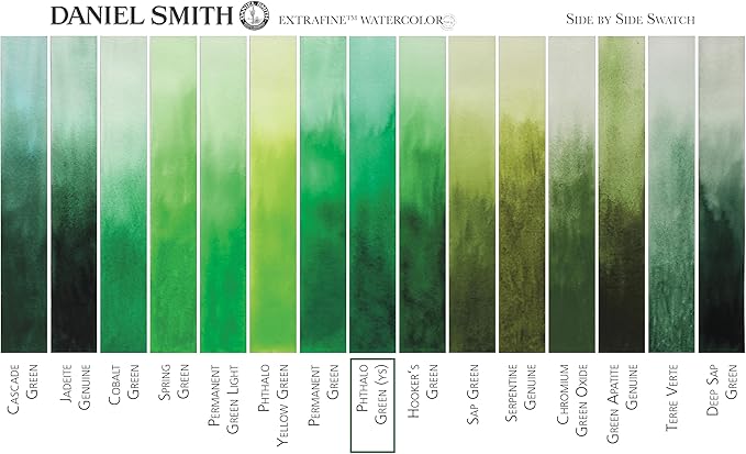 Daniel Smith Extra Fine Watercolor Paint, 5ml Tube, Phthalo Green(YS), 284610079