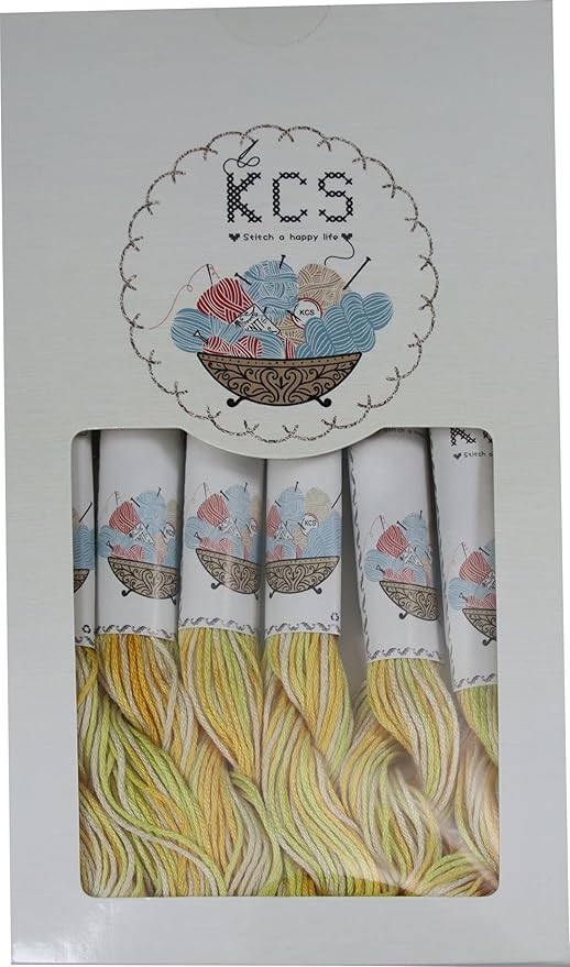 KCS Big skeins of 25 Meters Size 25 Color Variegated Cross Stitch Stranded Threads,6 skeins,4080